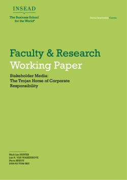 Stakeholder Media: The Trojan Horse of Corporate