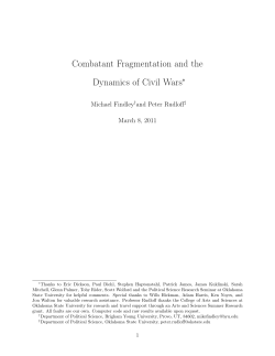 Combatant Fragmentation and the Dynamics of Civil Wars
