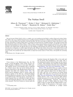 The Nubian Swell - The University of Texas at Dallas