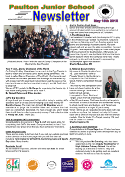 And in Paulton Pupil News&hellip; Below are three articles demonstrating