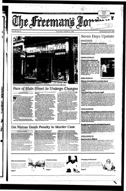 Face of Main Street to Undergo Changes DA Waives Death Penalty