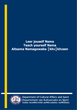 Leer jouself Nama Teach yourself Nama Aitsama Namagowaba khā
