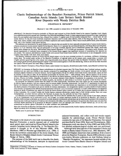 Clastic Sedimentology of the Beaufort Formation, Prince Patrick