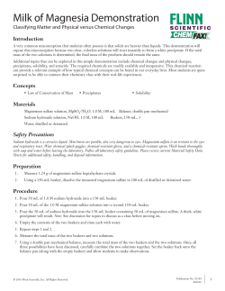 Milk of Magnesia Demonstration