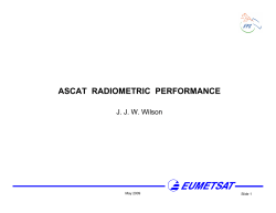ASCAT RADIOMETRIC PERFORMANCE