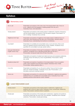 Syllabus - Clarity English