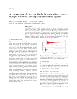 A comparison of three methods for estimating velocity changes