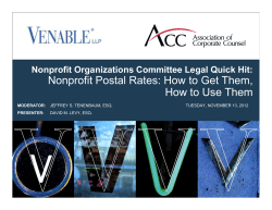 Nonprofit Postal Rates: How to Get Them, How to