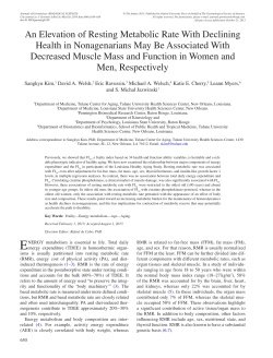 An Elevation of Resting Metabolic Rate With