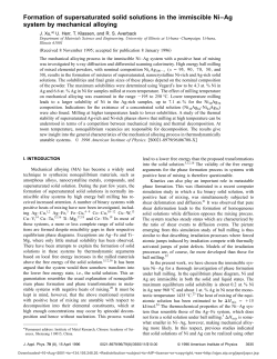 Formation of supersaturated solid solutions in the immiscible Ni&ndash;Ag