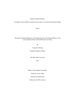 Empty and filled rhythms: An inquiry into the different cognitive