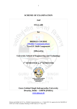 Mobile Communication - Guru Gobind Singh Indraprastha University