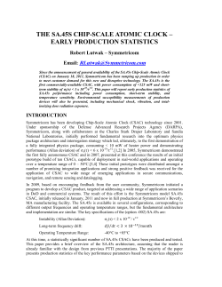 the sa.45s chip-scale atomic clock – early production