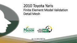 2010 Toyota Yaris Detail Mesh FE Validation