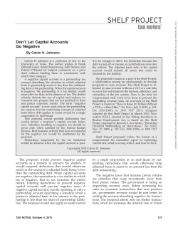 Don`t Let Capital Accounts Go Negative