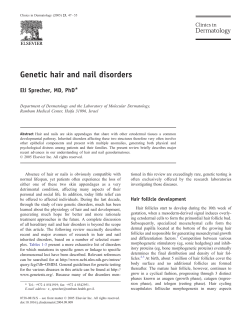 Genetic hair and nail disorders
