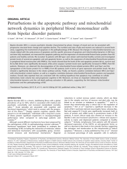 Perturbations in the apoptotic pathway and mitochondrial