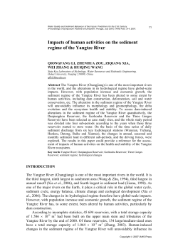 Impacts of human activities on the sediment regime of the Yangtze