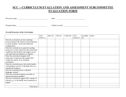 Evaluation Form