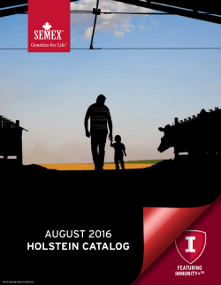 AUGUST 2016 HOLSTEIN caTaLOg