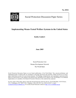 Implementing Means-Tested Welfare Systems in the United States