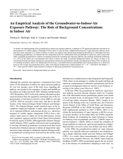 An Empirical Analysis of the Groundwater-to-Indoor