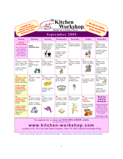 September 2005 - The Kitchen Workshop