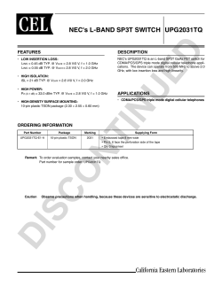 UPG2031TQ - California Eastern Laboratories