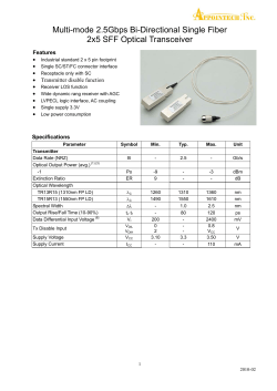 MM 2.5G 2x5 SFF BIDI TRX Feb 10
