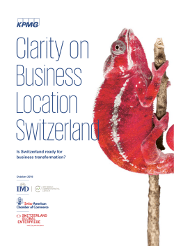 Clarity on Business Location Switzerland