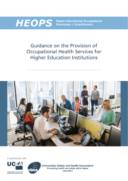 Guidance on the Provision of Occupational Health Services