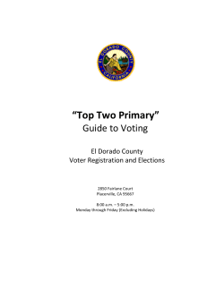 Top Two Primary - El Dorado County