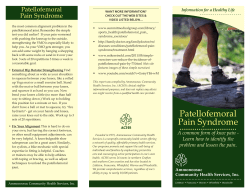 Patellofemoral Pain Syndrome - Ammonoosuc Community Health