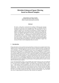 Dirichlet-Enhanced Spam Filtering based on Biased