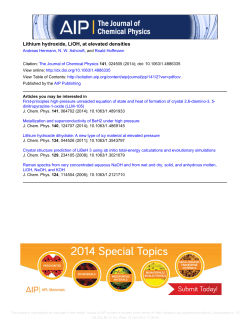 Lithium hydroxide, LiOH, at elevated densities