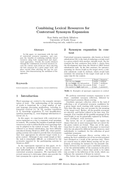 Combining Lexical Resources for Contextual Synonym Expansion