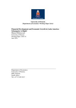 Financial Development and Economic Growth in Latin America