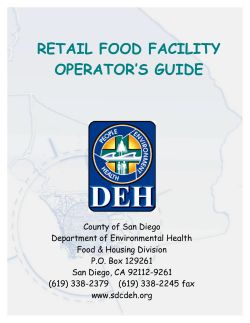 Retail Food Facility Operator`s Guide