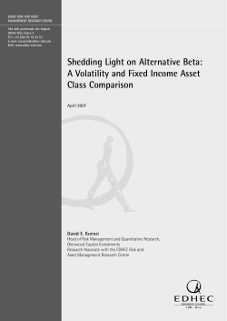 Shedding Light on Alternative Beta: A Volatility and Fixed Income