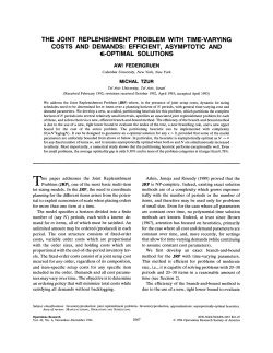 The Joint Replenishment Problem with Time