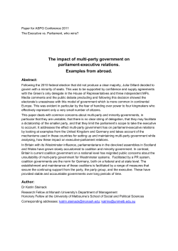The impact of multi-party government on parliament
