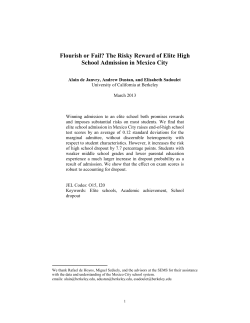 Flourish or Fail? The Risky Reward of Elite High School Admission