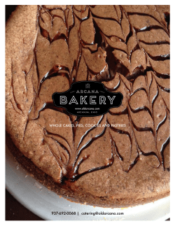 Bakery Menu - The Old Arcana