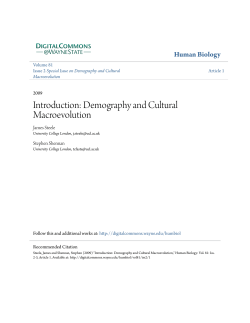 Demography and Cultural Macroevolution