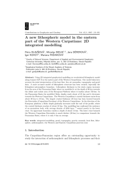A new lithospheric model in the eastern part of the Western
