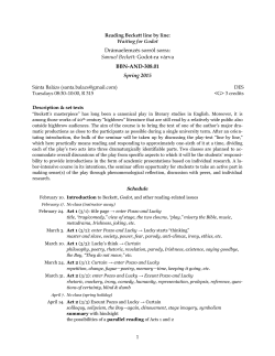 Syllabus (Spring 2015)