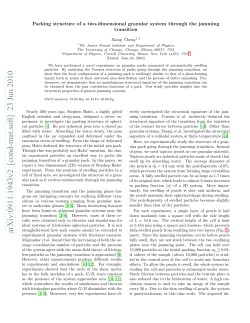 Packing structure of a two-dimensional granular system through the