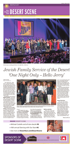 Jewish Family Service of the Desert `One Night Only &ndash; Hello Jerry`
