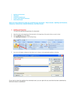 Proofing a Document