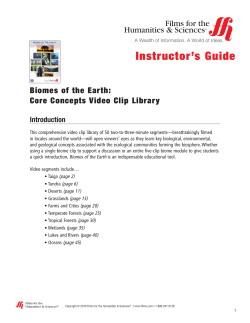 Instructor`s Guide Biomes of the Earth